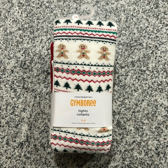 Gymboree Tights 2 Pack sz 6-8 - Picture 1 of 4